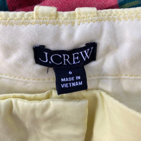 J. Crew Wide-Leg Essential Pant Cotton Poplin Fresh Lemon‎ Yellow Cotton Size 6 - Picture 9 of 12